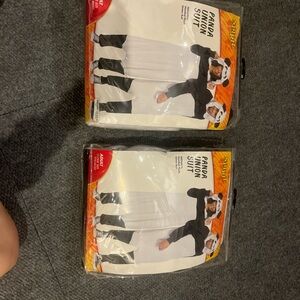 Two panda costumes/onesies